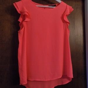 Neon coral  womens blouse